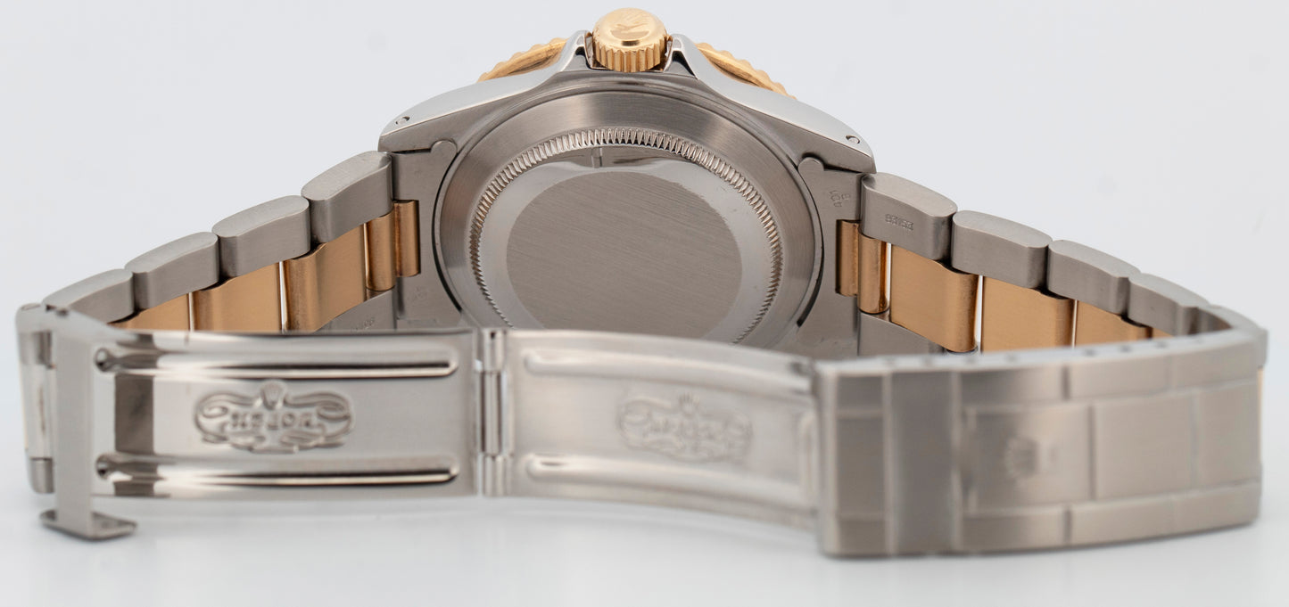 Rolex Submariner Date 40mm BLUE MOP DIAMOND Two-Tone 18K Gold Steel 16613 Watch