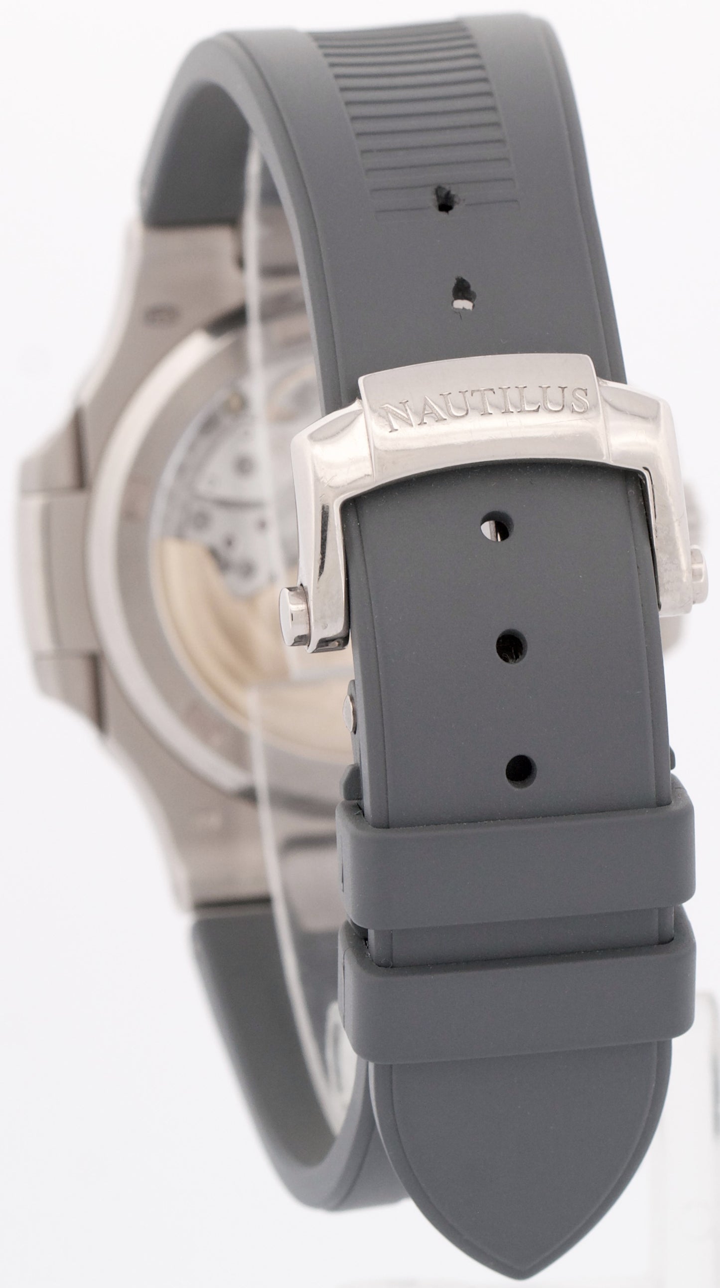 Patek Philippe Nautilus GRAY Rubber 18K White Gold Leather 40mm 5711G-001 BOX