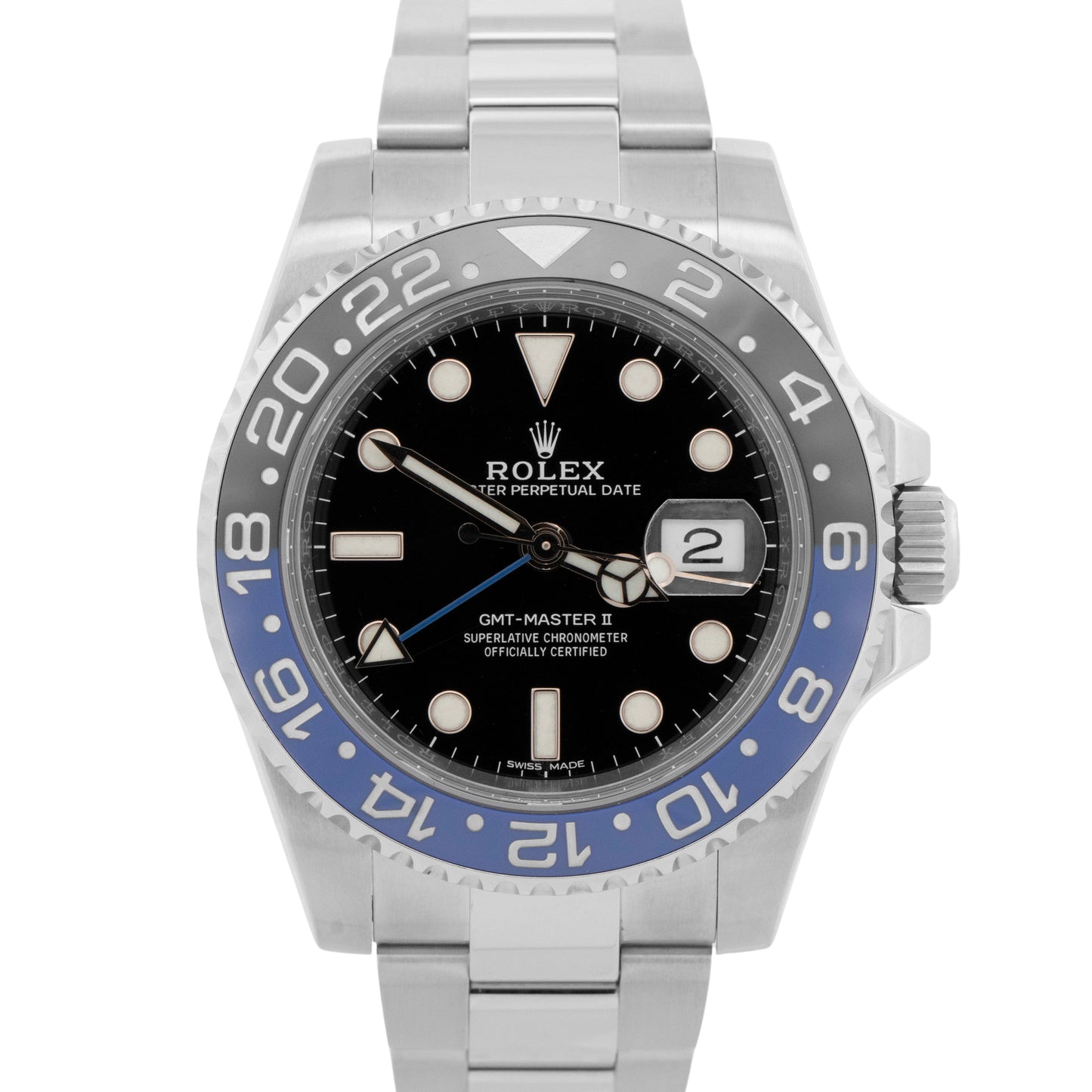 2017 PAPERS Rolex GMT-Master II 'Batman' BLACK Steel 40mm 116710 BLNR Watch BOX