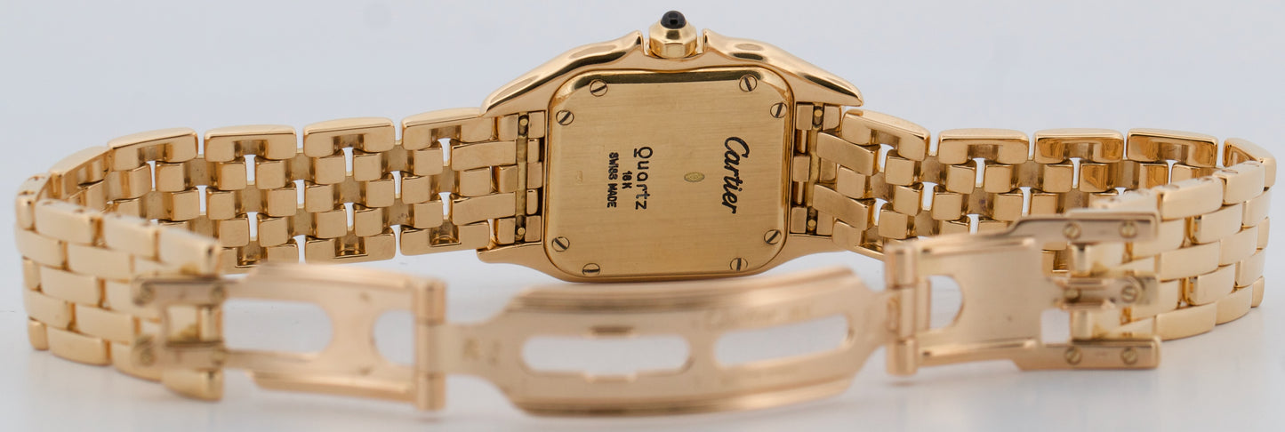 Ladies Cartier Panthere Small IVORY ROMAN 18K Yellow Gold 22mm Quartz 866911