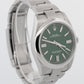 2021 Rolex Oyster Perpetual 124300 Green Steel 41mm Watch Box Papers