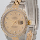 Rolex DateJust 36mm CHAMPAGNE DIAMOND Two-Tone 18K Gold Steel JUBILEE 16233