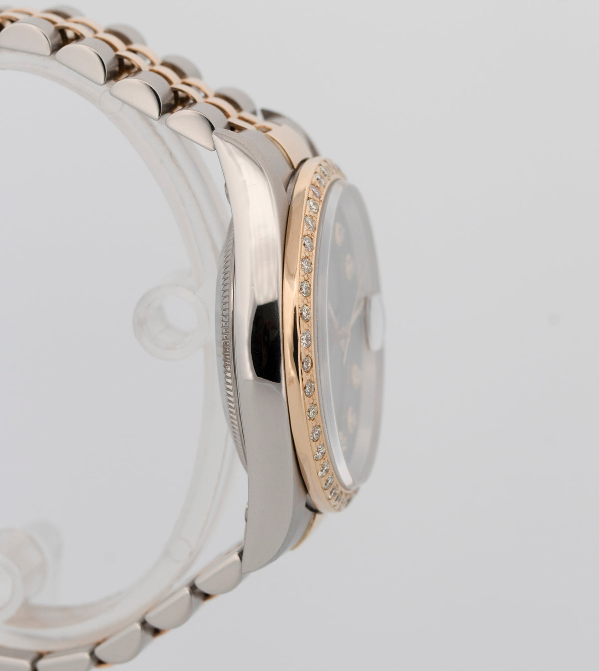 Rolex DateJust 16233 Diamond Black Two-Tone Gold Steel Jubilee 36mm Watch