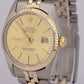 Rolex DateJust 36mm Champagne 14K Gold Two-Tone Stainless Steel Watch 16013