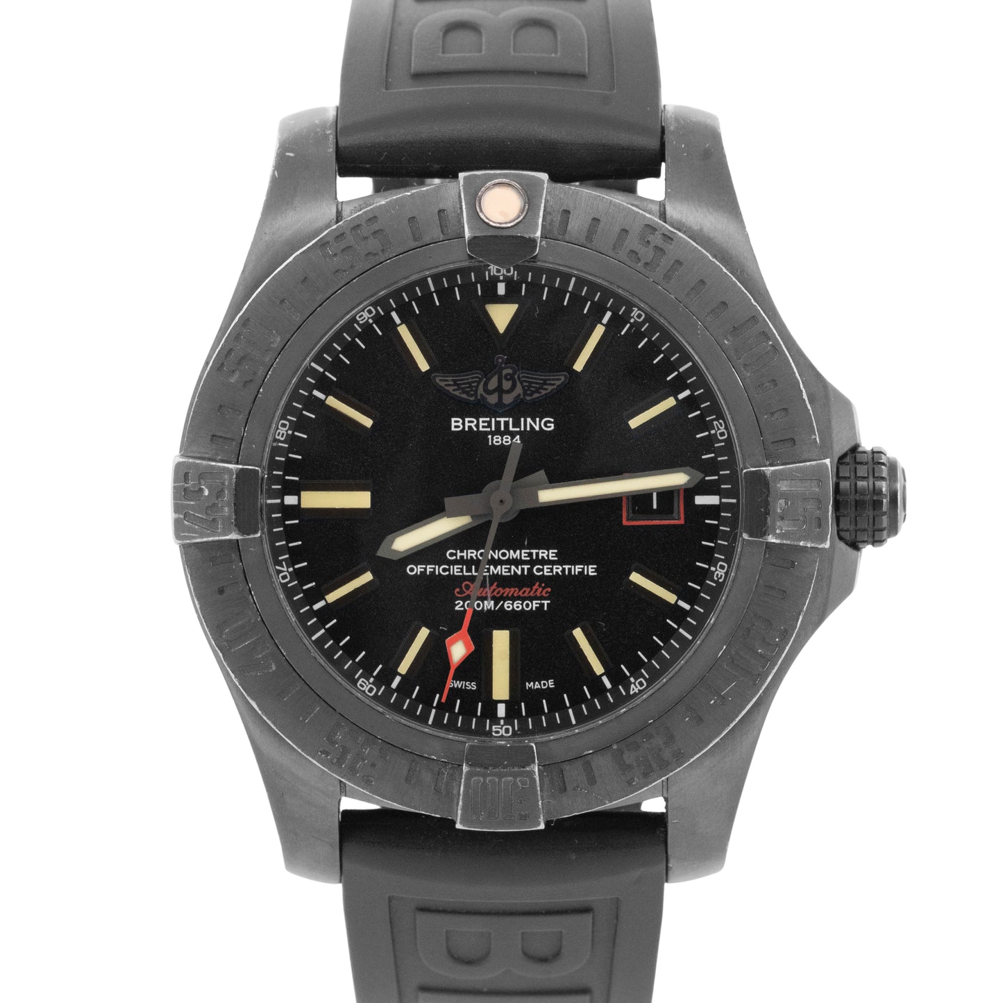 Breitling Avenger Blackbird Black DLC Stainless Steel Automatic 44mm V17311 BOX