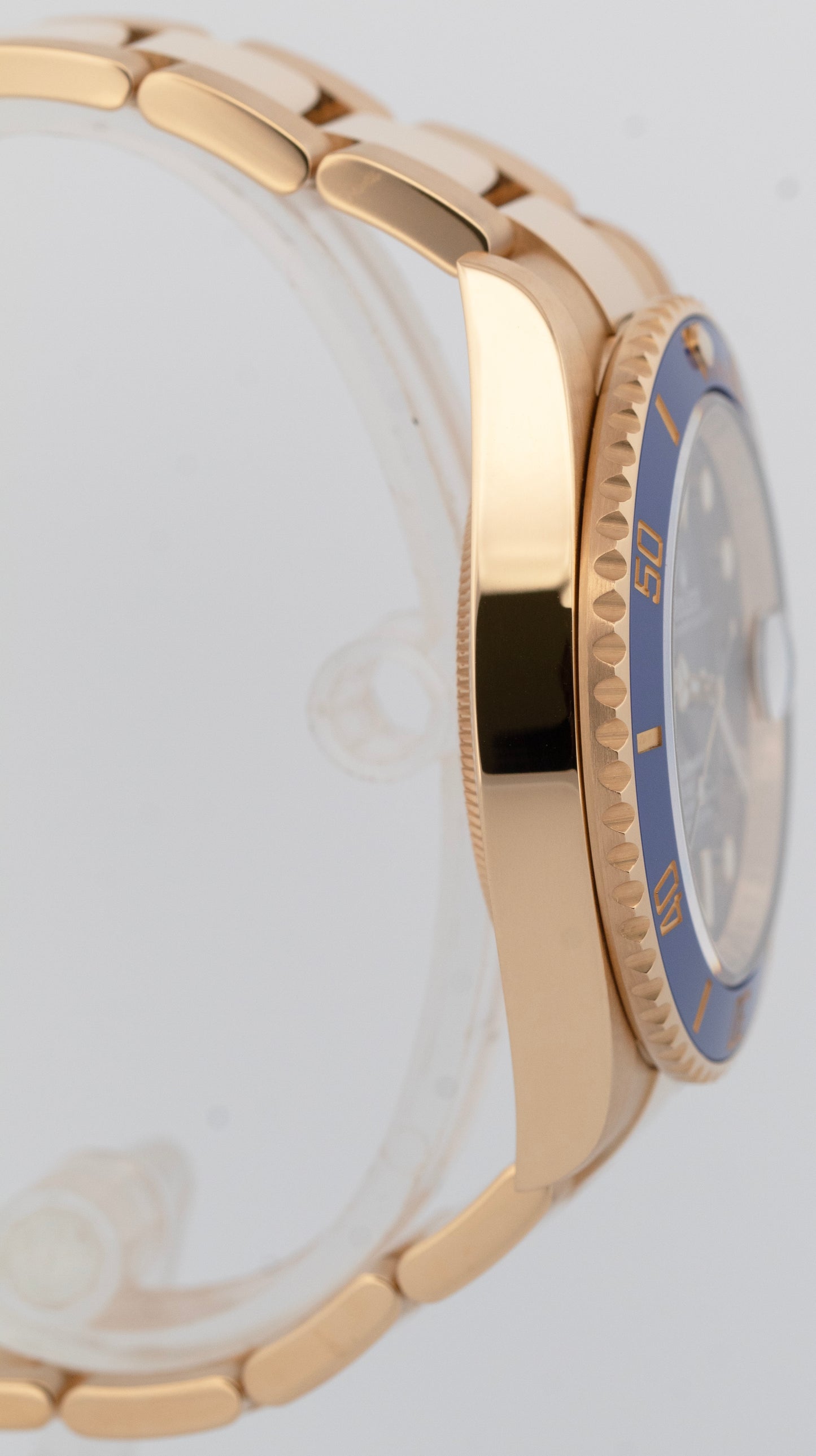 2022 PAPERS Rolex Submariner Date 41mm 18K Yellow Gold Blue Watch 126618 LB BOX