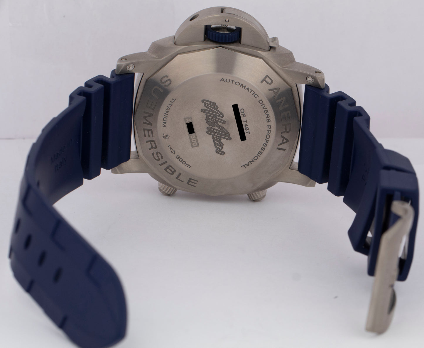 PAPERS Panerai Submersible PAM 1291 MIKE HORN Flyback Titanium Blue PAM01291 BOX