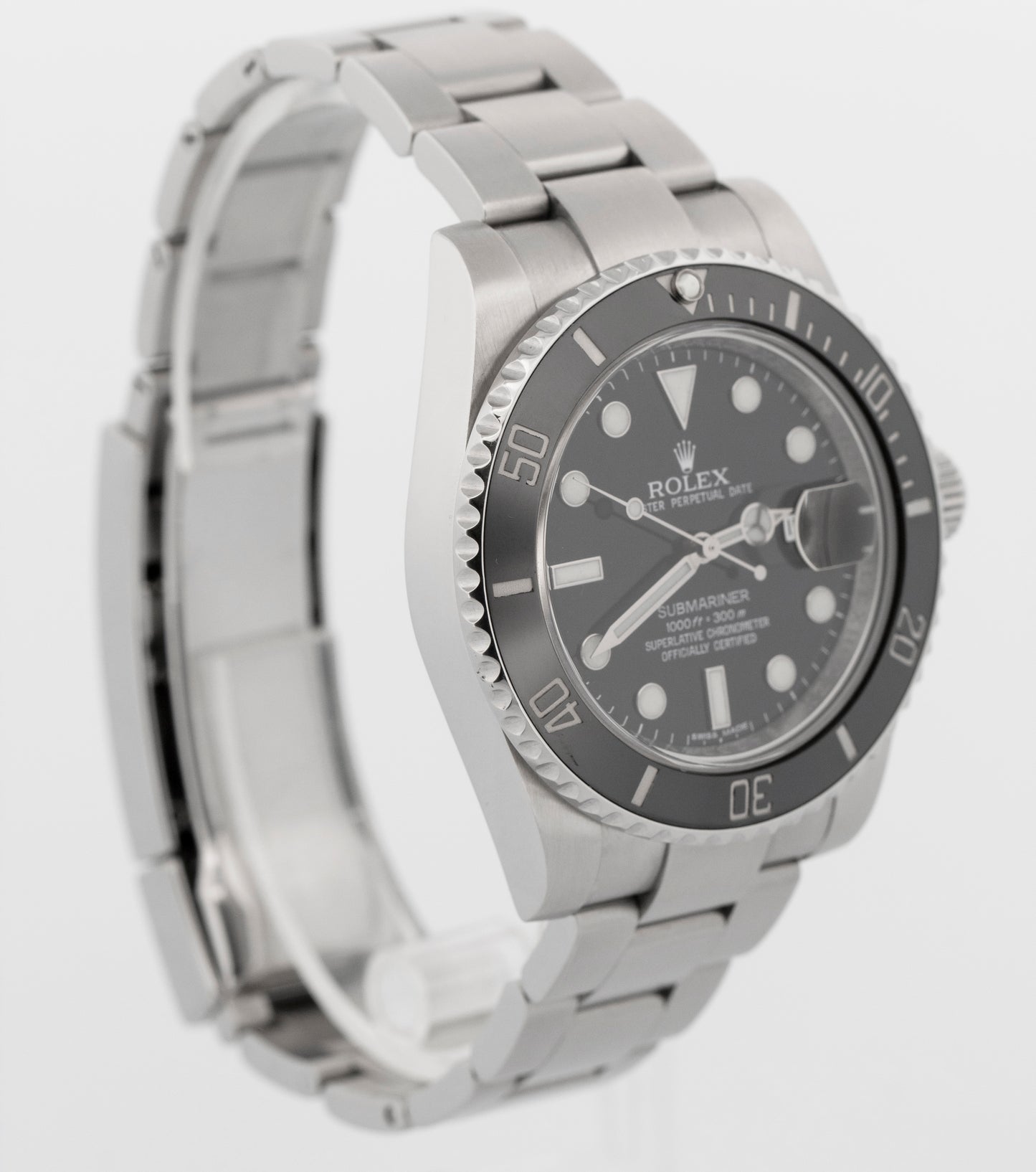 2014 PAPERS Rolex Submariner Date BLACK Stainless Steel 40mm 116610 LN Watch BOX