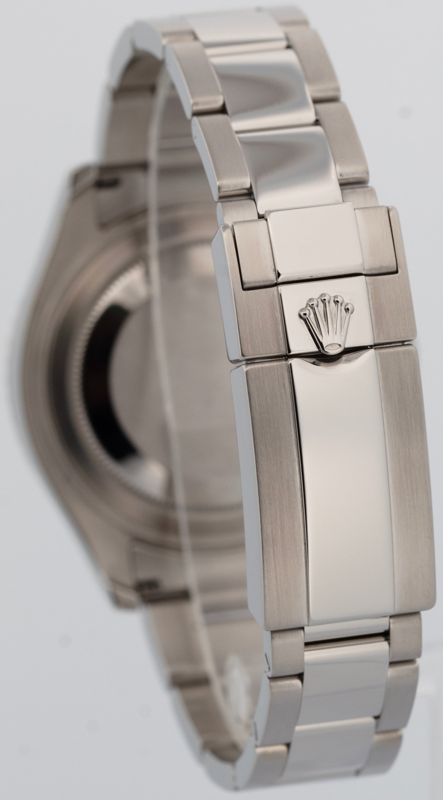 Rolex Yacht-Master Midsize Stainless Steel RHODIUM Blue Oyster 37mm Watch 268622