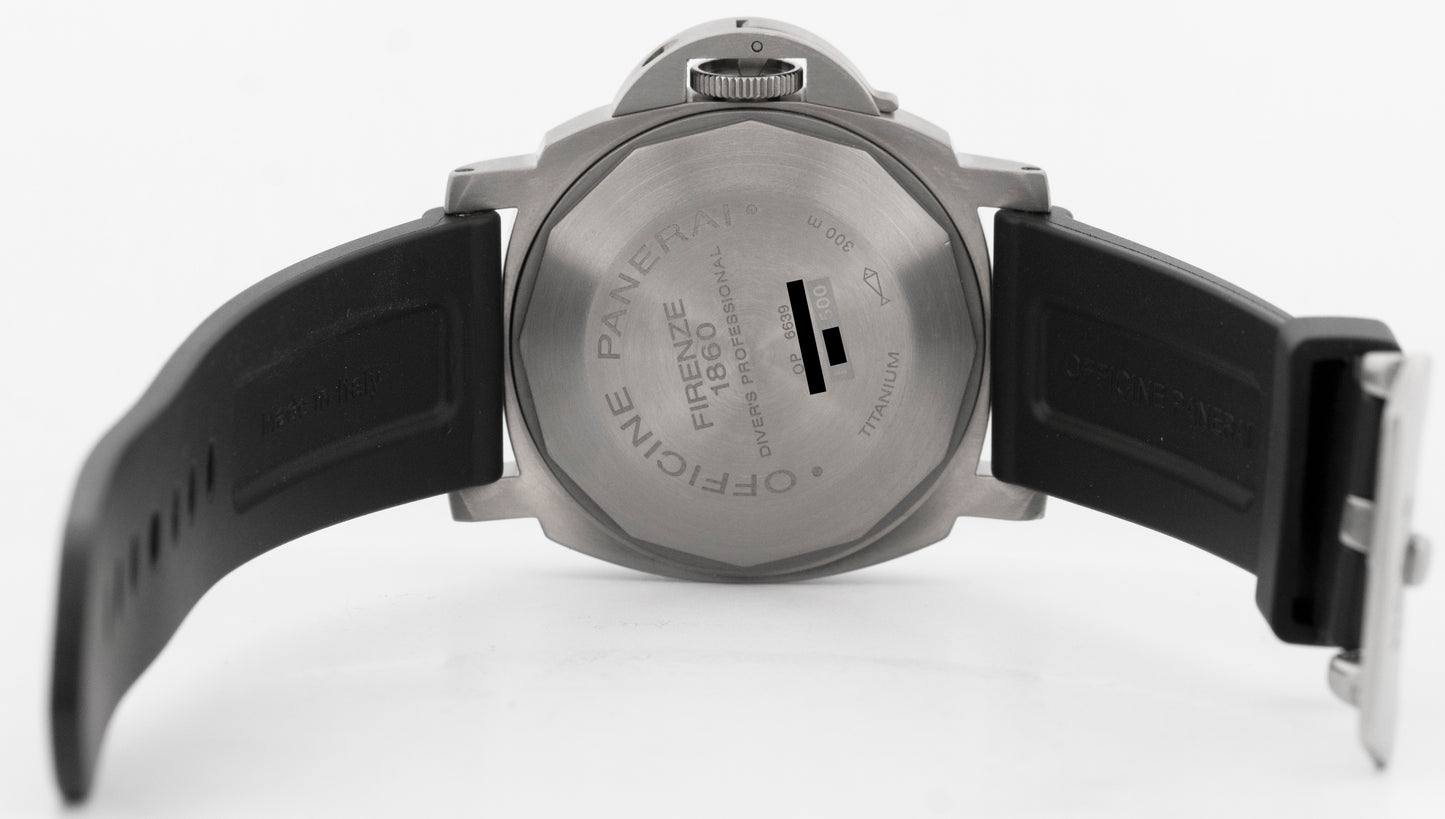 Panerai Luminor Submersible PAM 25 Titanium 44mm Black Rubber Watch PAM00025