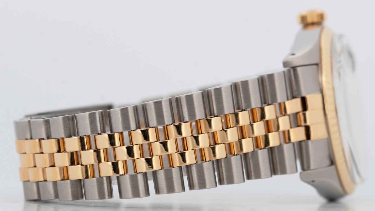 Rolex DateJust CHAMPAGNE Two-Tone Yellow Gold Steel Jubilee 36mm 16013 Watch