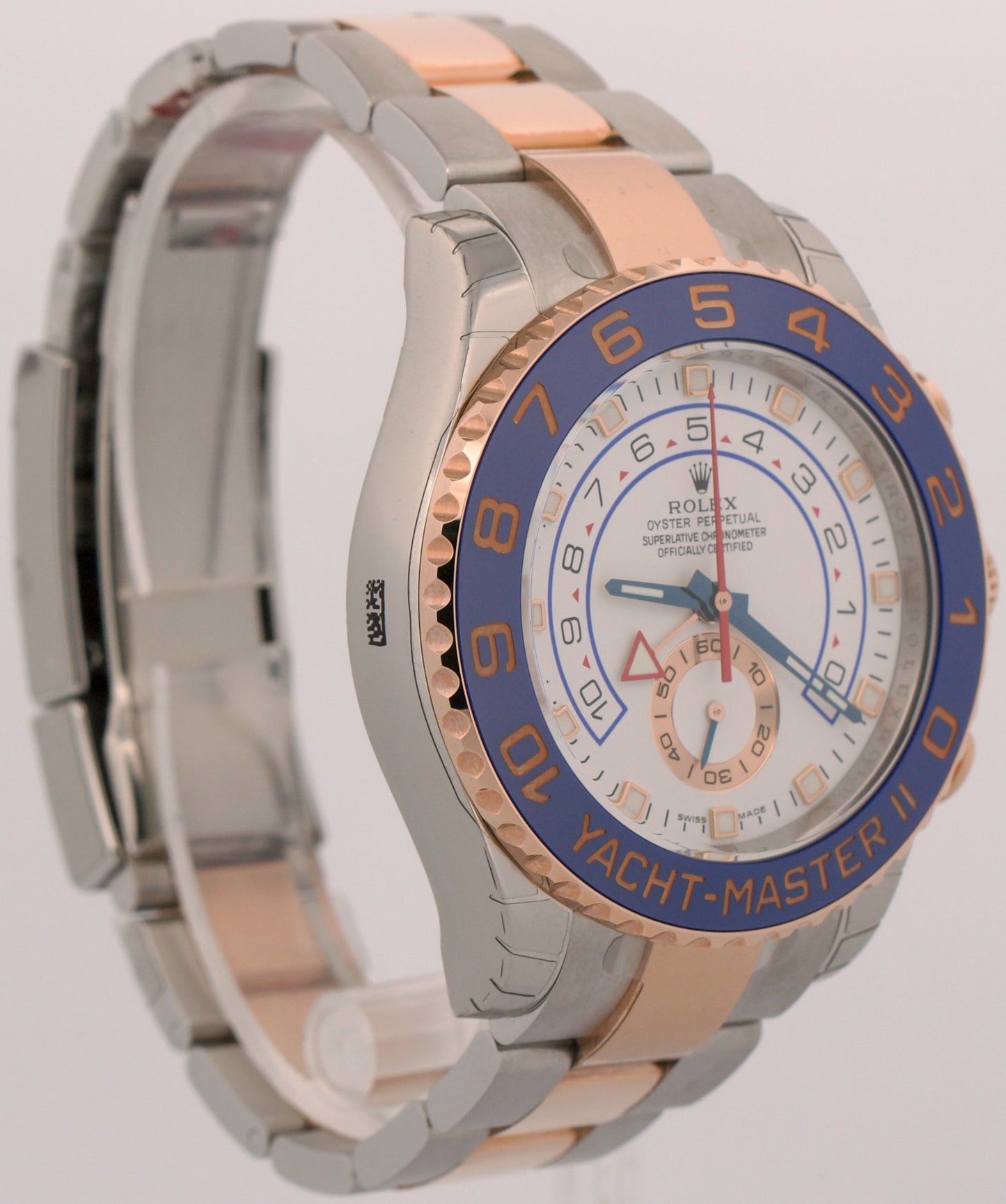 New Old Stock Stickered Rolex Yacht-Master II Blue Steel 18K 44mm 116681 Box