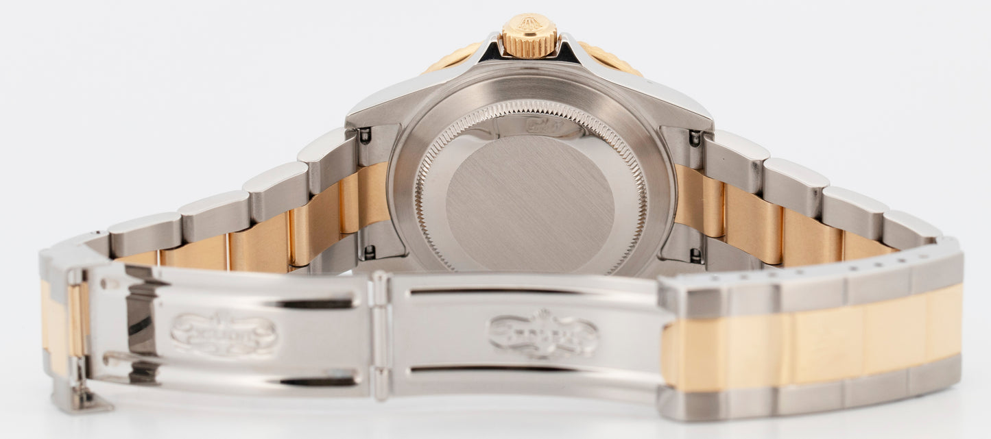 Rolex Submariner Date 16613 LB Blue No-Holes Yellow Gold Two-Tone 40mm Watch