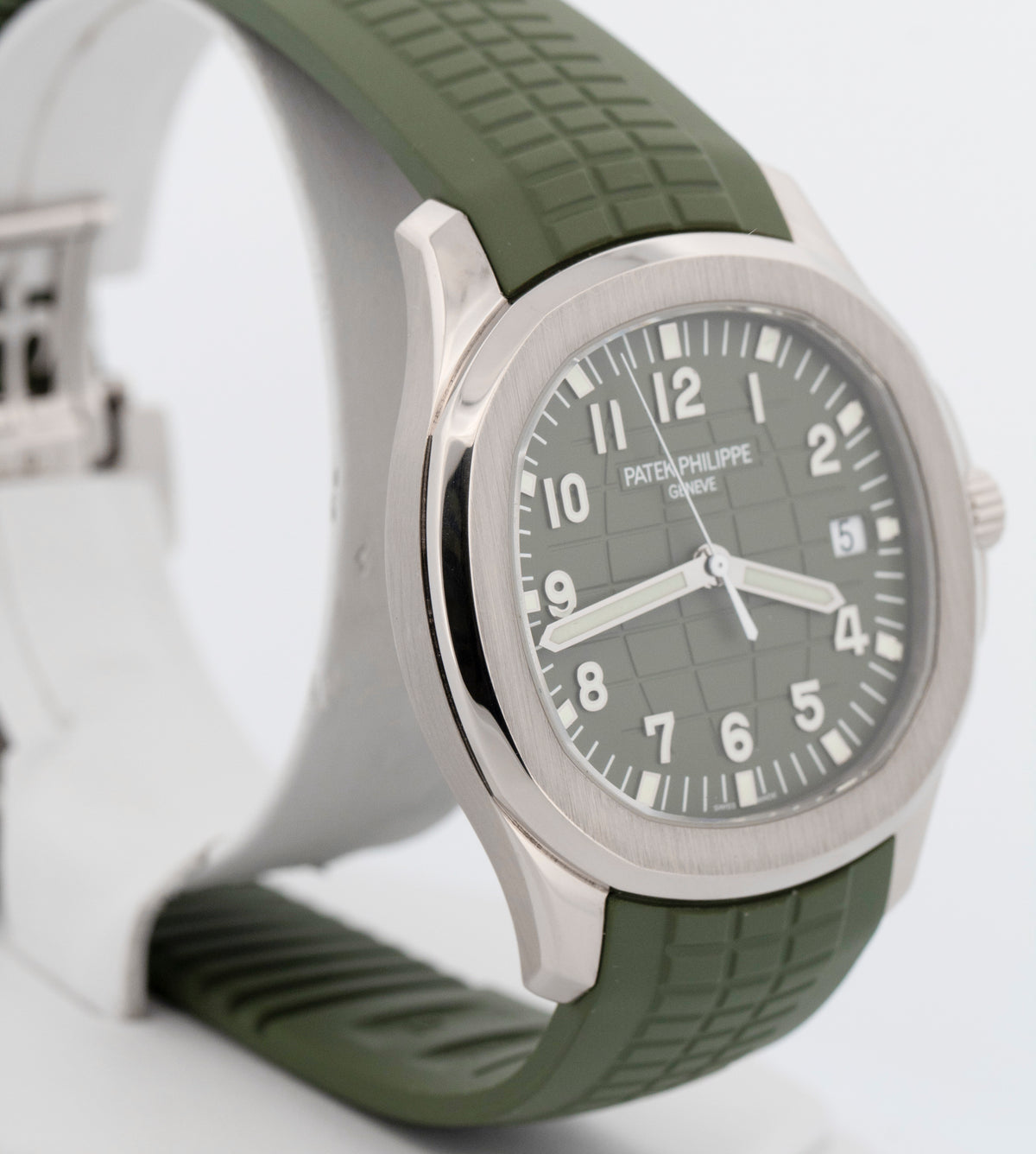 2021 Patek Philippe Aquanaut 5168G-010 Green 18K White Gold 42.2mm Box Papers