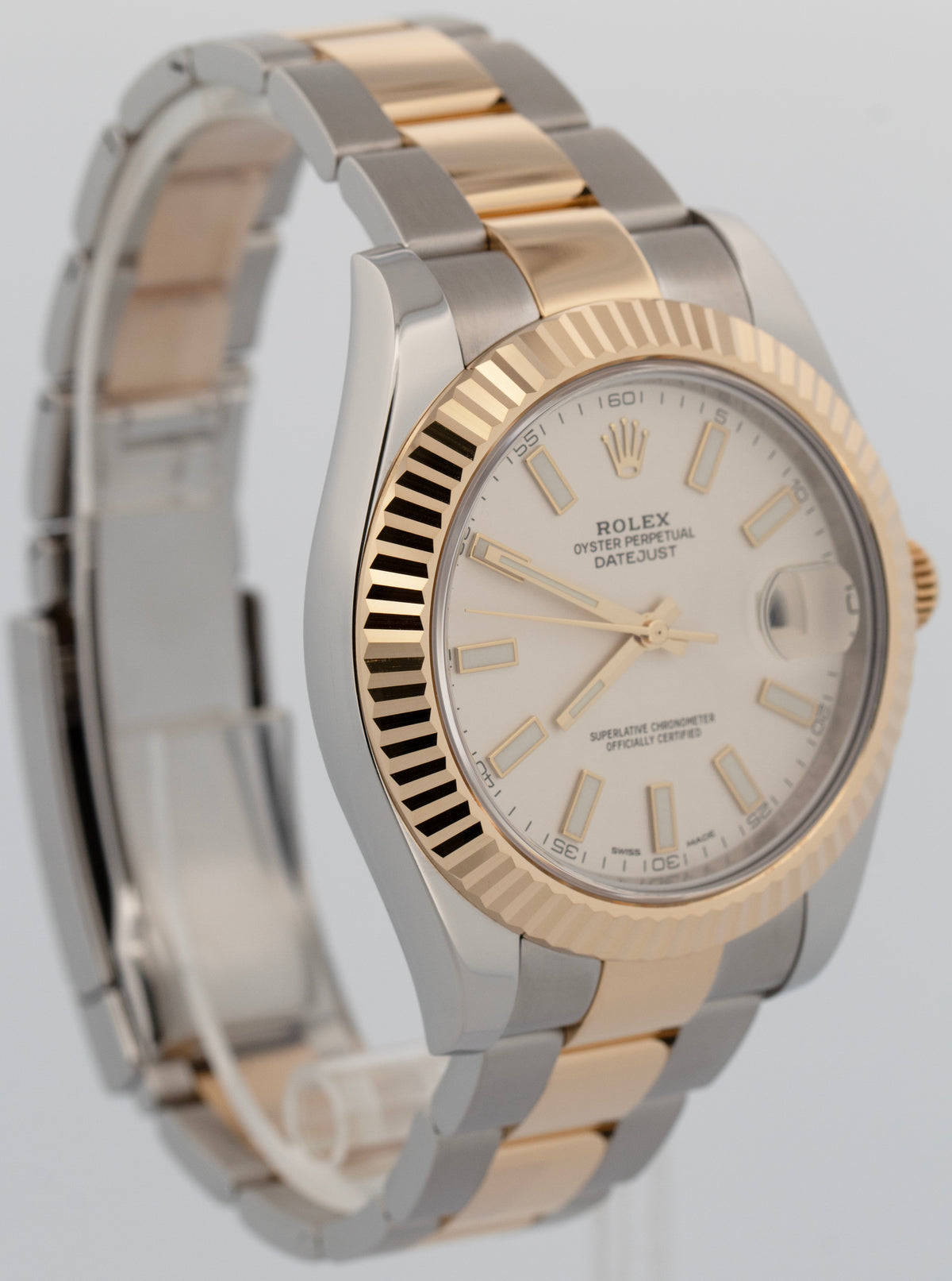 Rolex Datejust II 116333 Ivory 18K Yellow Gold Stainless Steel Oyster 41mm Watch