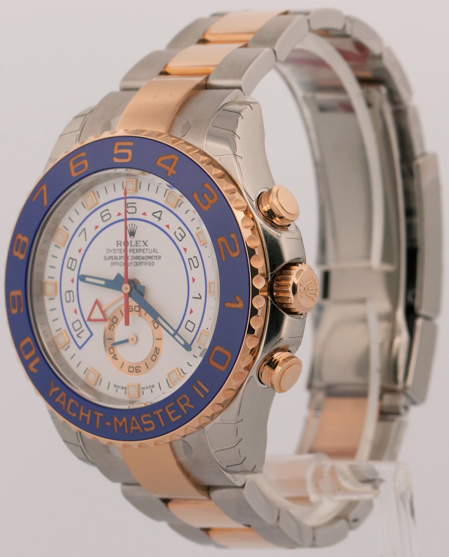 New Old Stock Stickered Rolex Yacht-Master II Blue Steel 18K 44mm 116681 Box