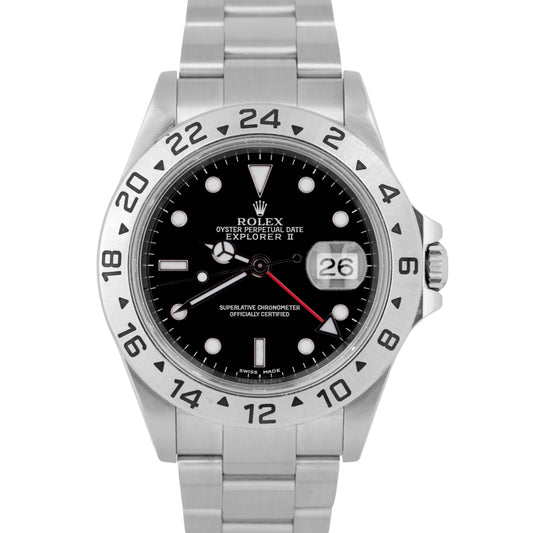 Rolex Explorer II Black Stainless Steel SEL 40mm Automatic Oyster Watch 16570