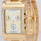 MINT BVLGARI Rettangulo Chronograph 18K DIAMOND Yellow Gold 29mm Watch RTC 49 G