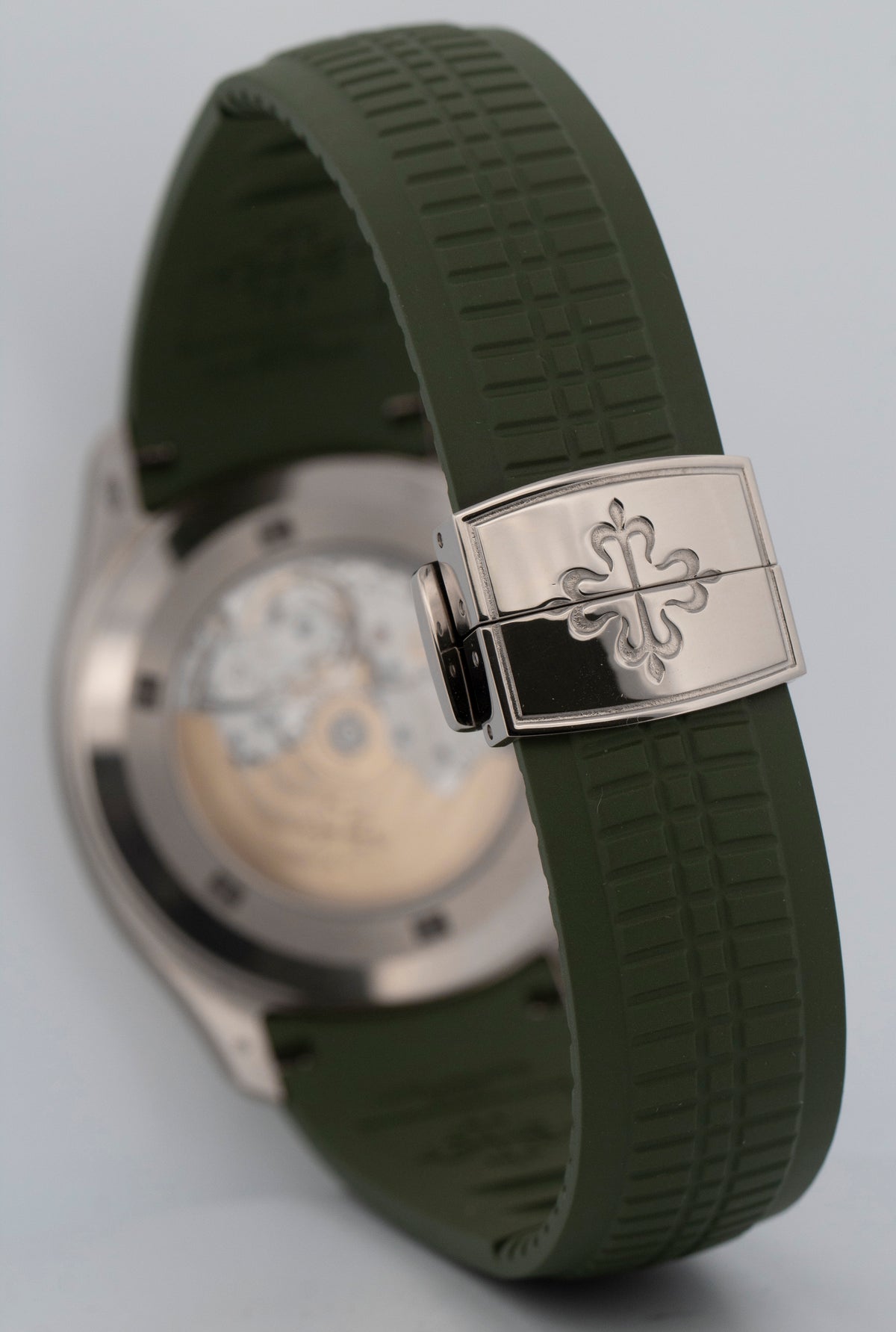2021 Patek Philippe Aquanaut 5168G-010 Green 18K White Gold 42.2mm Box Papers