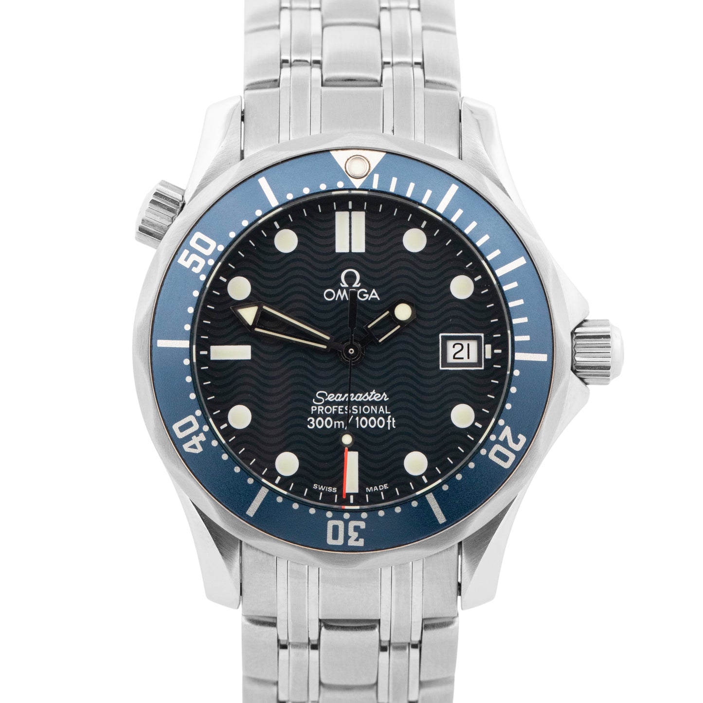 Omega Seamaster BLUE 2561.80 Stainless Steel 36.25mm Quartz 2561.80.00 Watch
