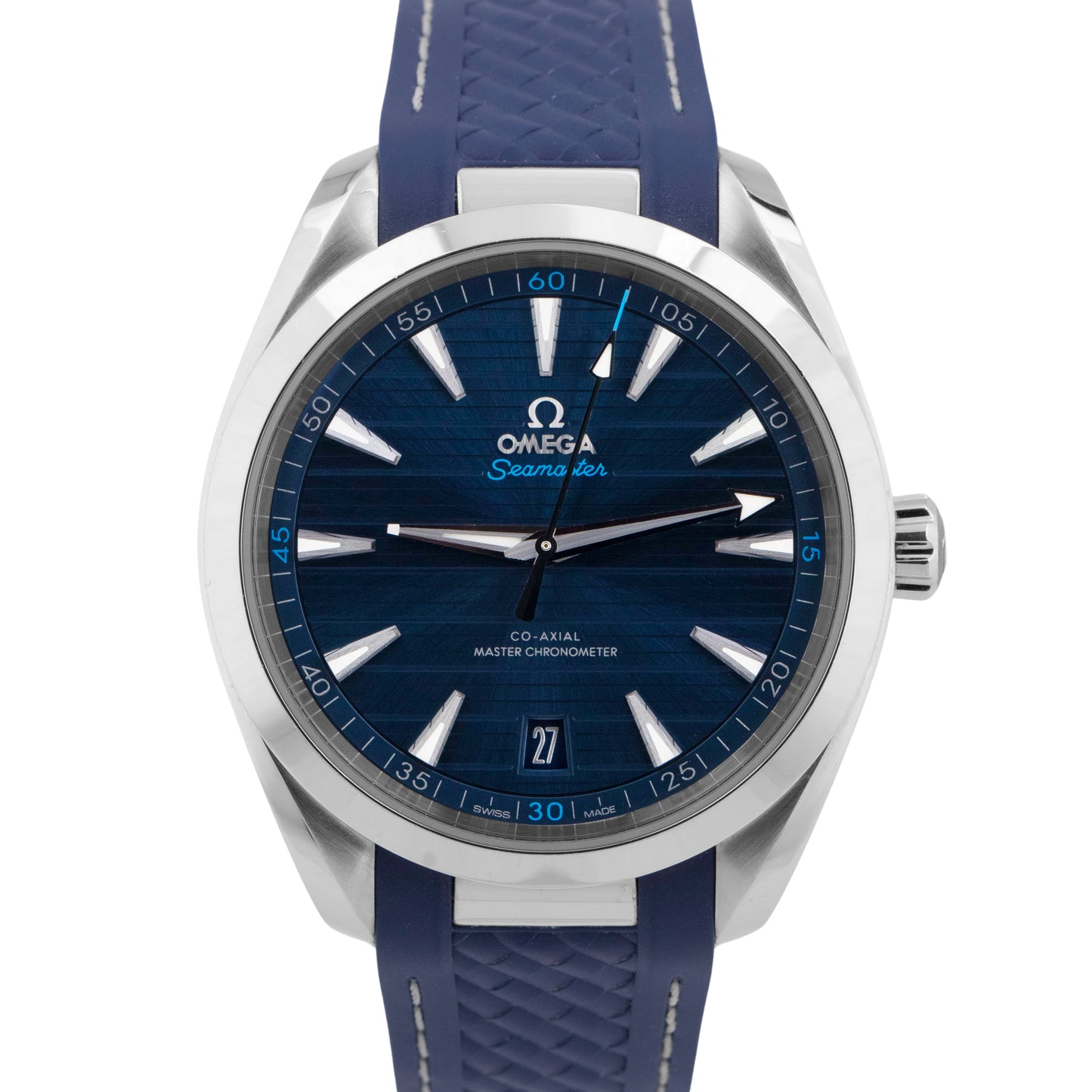 2022 PAPERS Omega Seamaster Aqua Terra 41mm Blue 220.12.41.21.03.001 Watch BOX