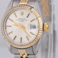 Rolex DateJust 26mm Silver Two-Tone 18K Gold Fluted Steel JUBILEE 6917 BOX