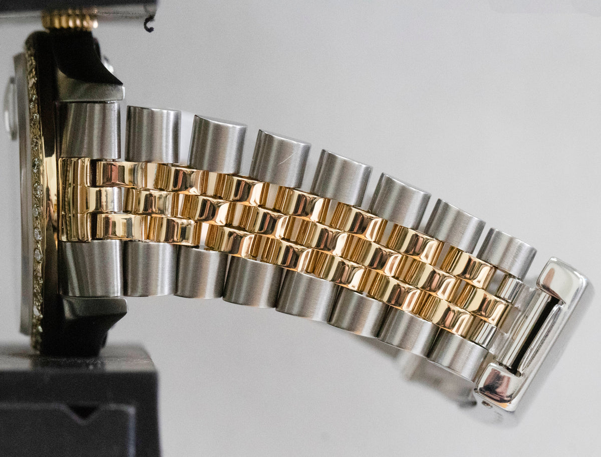 Rolex DateJust 16233 Diamond Black Two-Tone Gold Steel Jubilee 36mm Watch