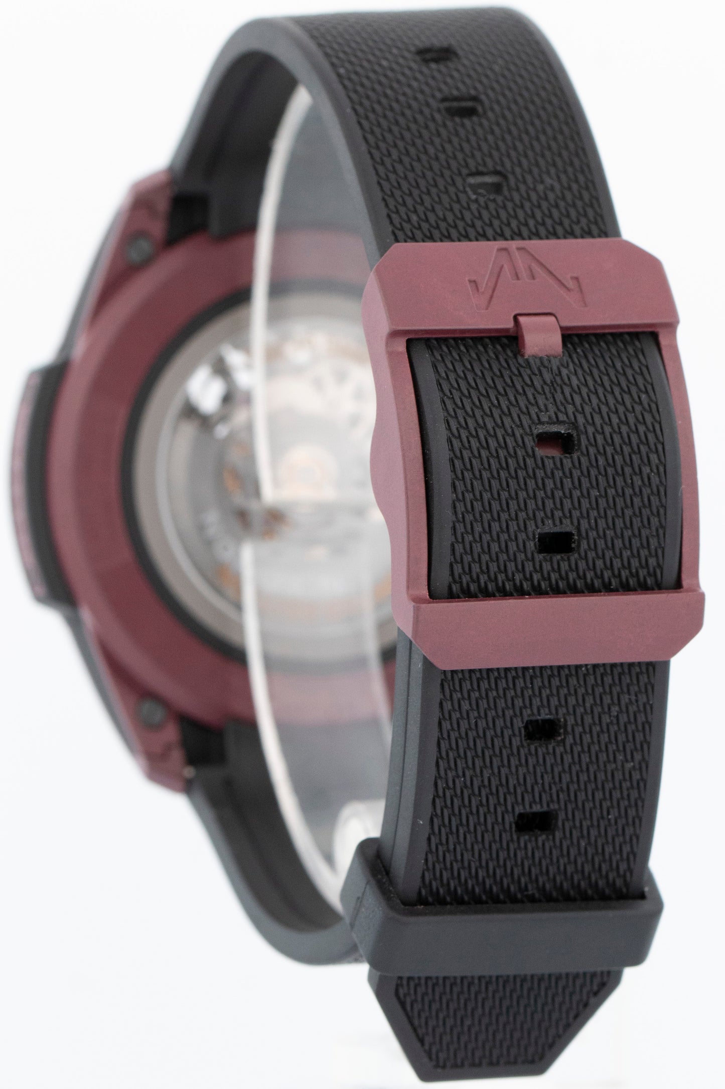 2025 PAPERS Norqain Independence Wild One Skeleton 42mm Burgundy Red NNQ3000 BOX