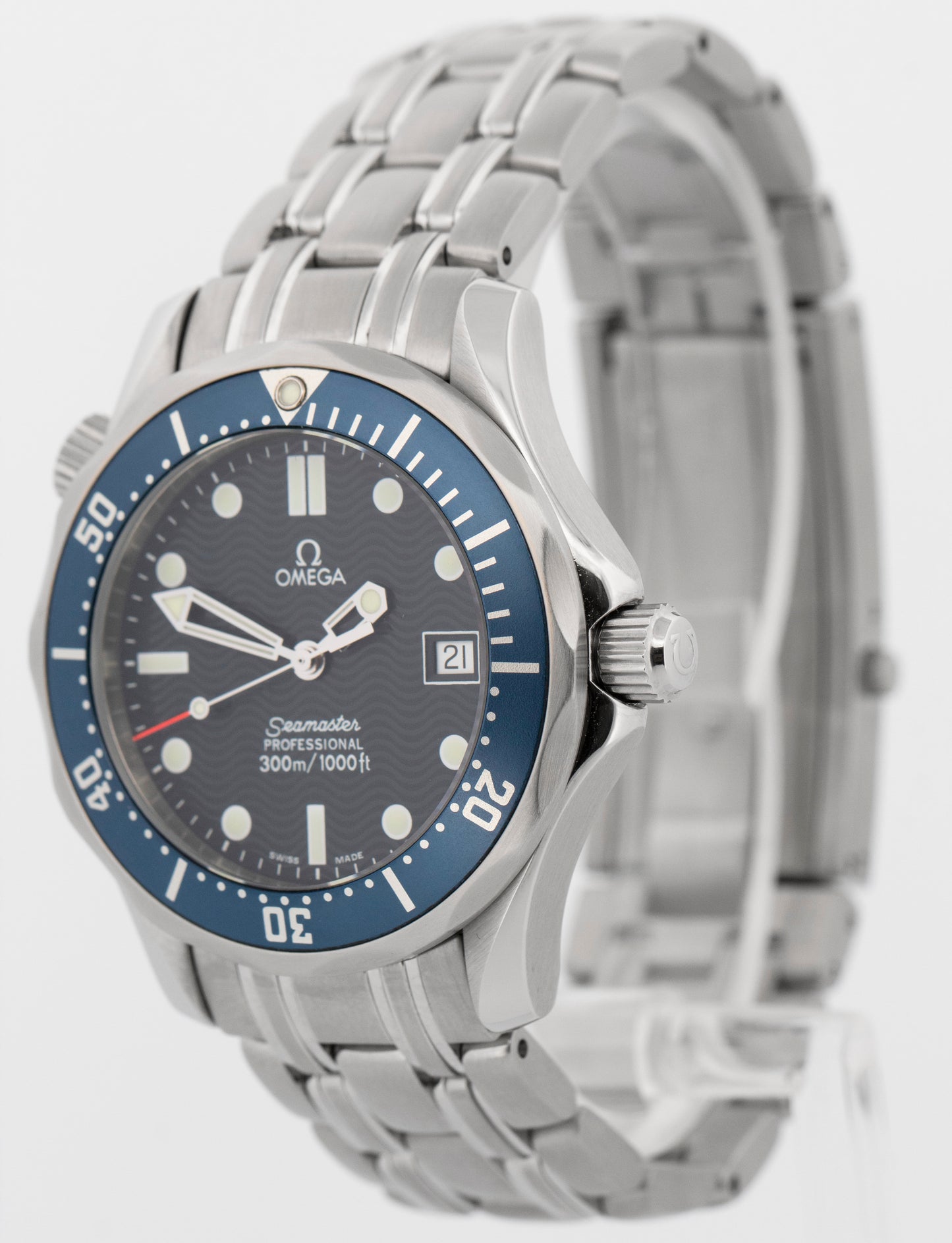 Omega Seamaster BLUE 2561.80 Stainless Steel 36.25mm Quartz 2561.80.00 Watch