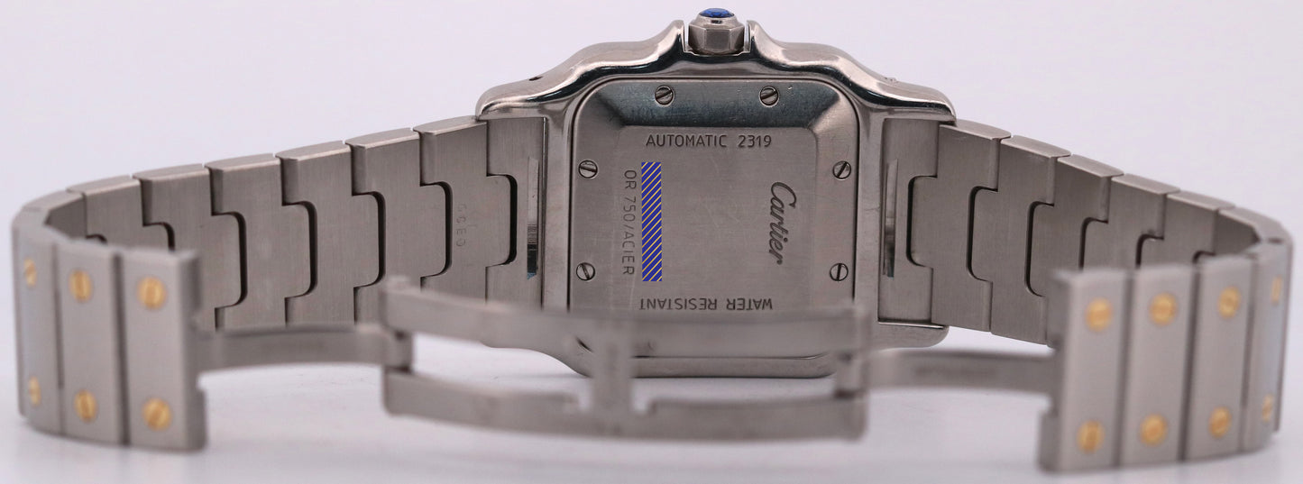 UNPOLISHED Cartier Santos Galbee 29mm ROMAN 18K Steel Automatic 2319  W20041C4