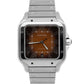 Cartier Santos Large 39.8mm BROWN 4072 WSSA0064 Stainless Steel Watch BOX