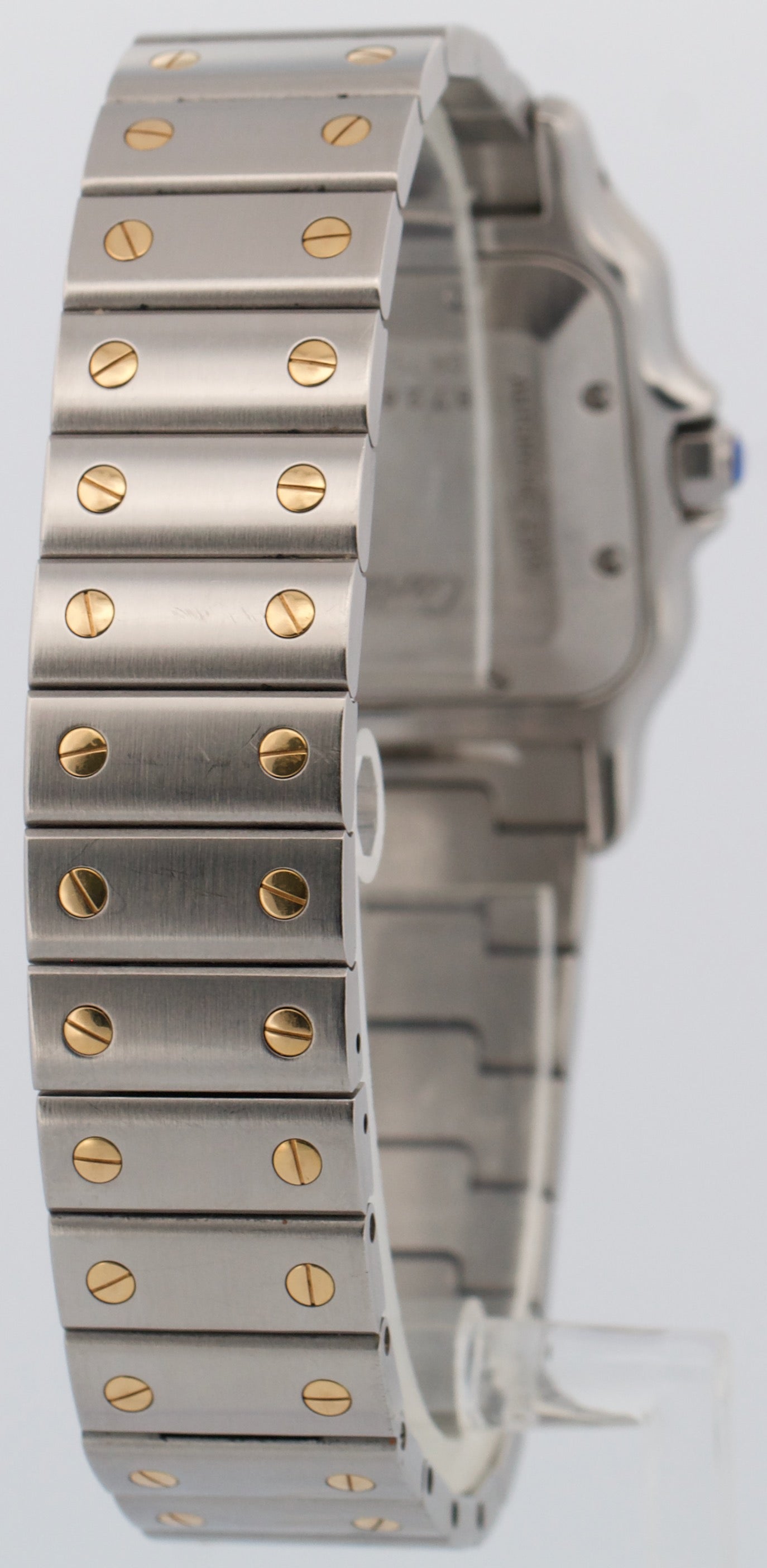 UNPOLISHED Cartier Santos Galbee 29mm IVORY 18K Steel Automatic 2319 W20041C4