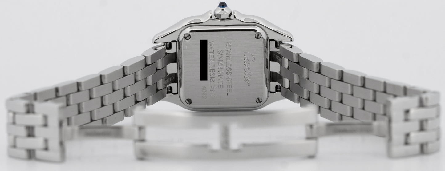 Cartier Panthere Small Stainless White Roman 23mm Quartz Watch 4022 WSPN0006
