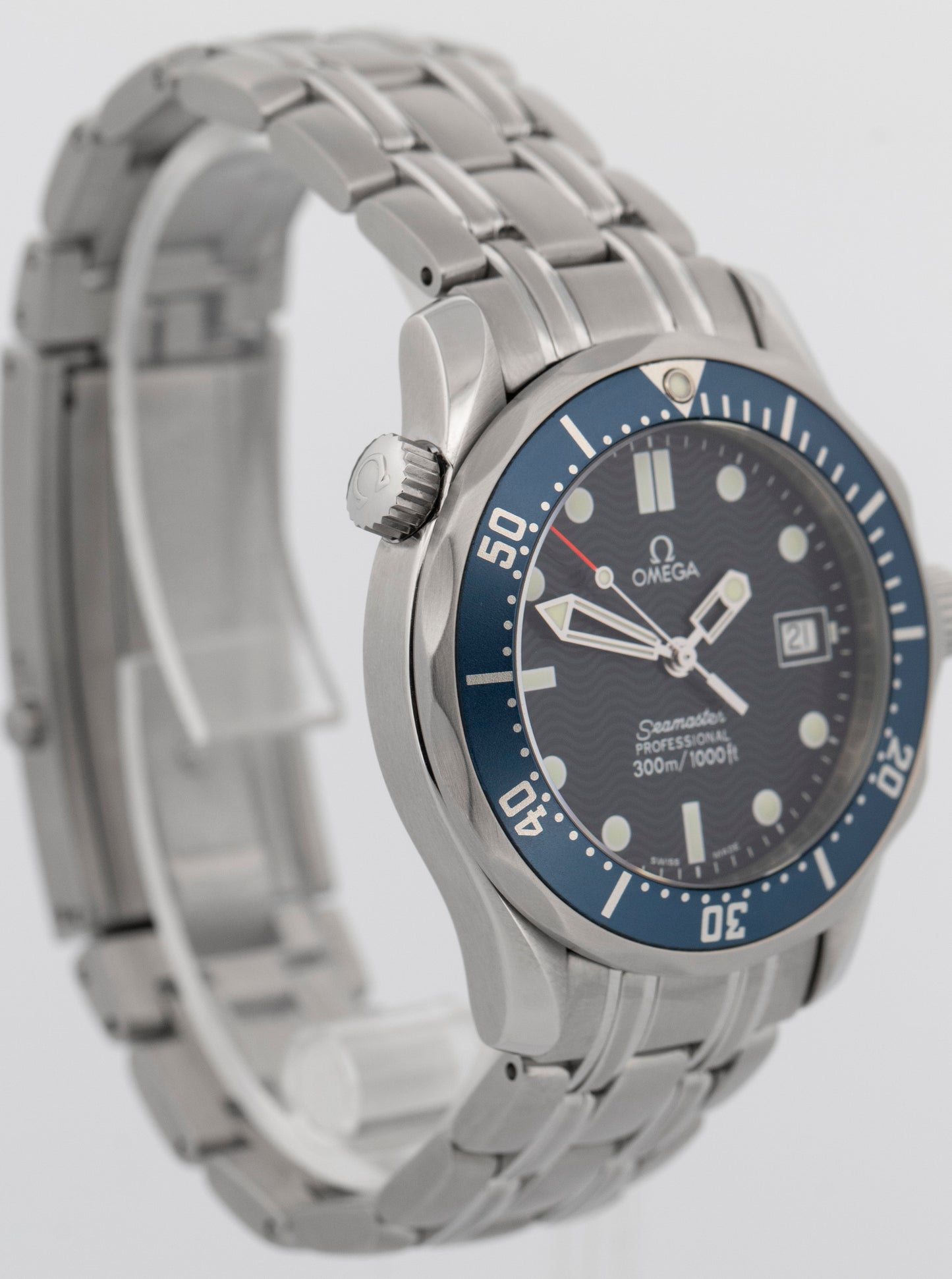 Omega Seamaster BLUE 2561.80 Stainless Steel 36.25mm Quartz 2561.80.00 Watch