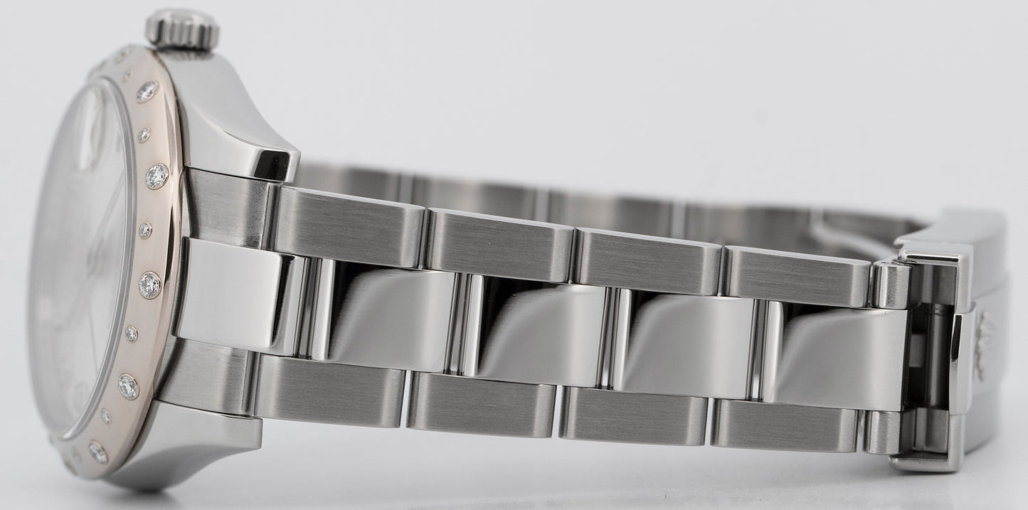 PAPERS Rolex DateJust 31mm Silver DIAMOND Stainless Steel Oyster 178344 BOX