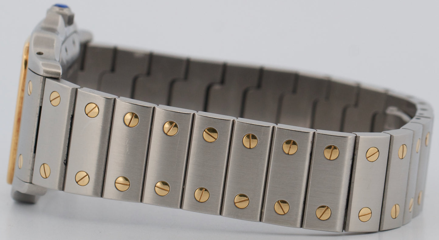 UNPOLISHED Cartier Santos Galbee 29mm IVORY 18K Steel Automatic 2319 W20041C4