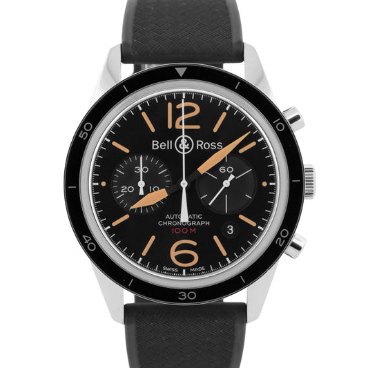 Bell & Ross Heritage Sport Black Stainless Steel 41mm Chronograph BR-126-94
