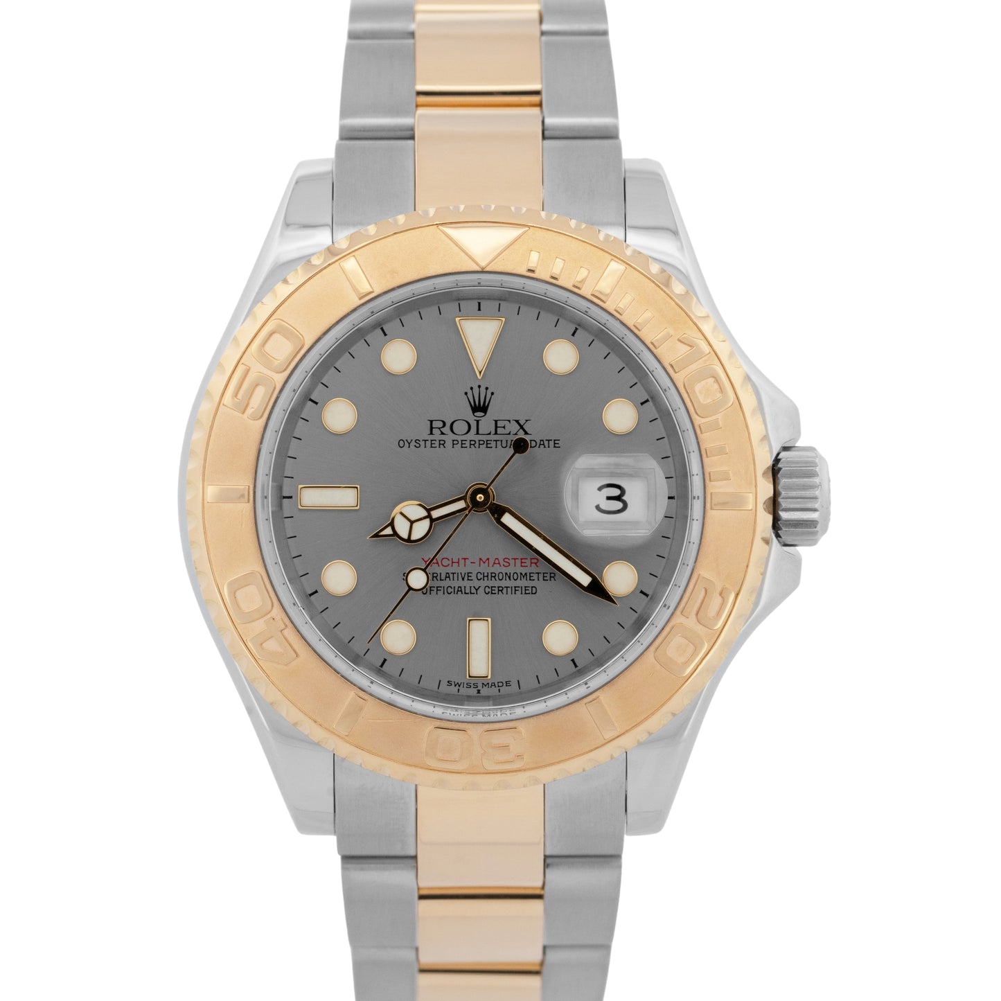 Rolex Yacht-Master 40mm SLATE Gray 18K Yellow Gold Two-Tone Steel 16623 Watch