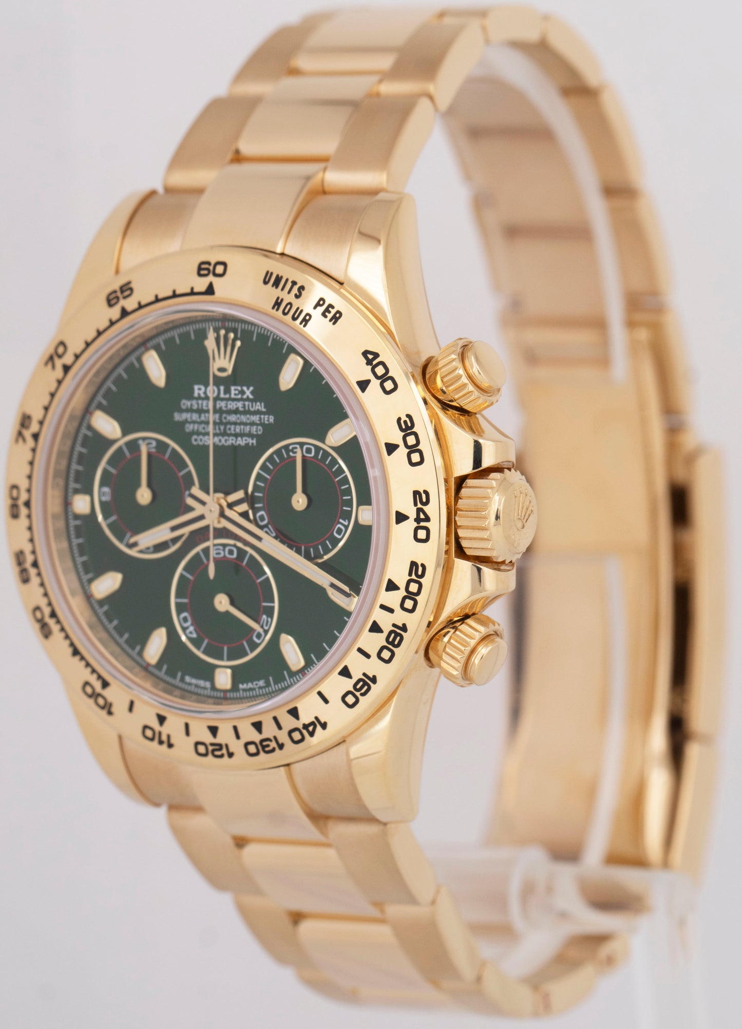 MINT PAPERS Rolex Daytona GREEN JOHN MAYER DIAL 40mm 18K Gold Watch 116508 BOX