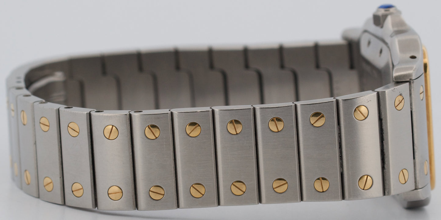 UNPOLISHED Cartier Santos Galbee 29mm IVORY 18K Steel Automatic 2319 W20041C4