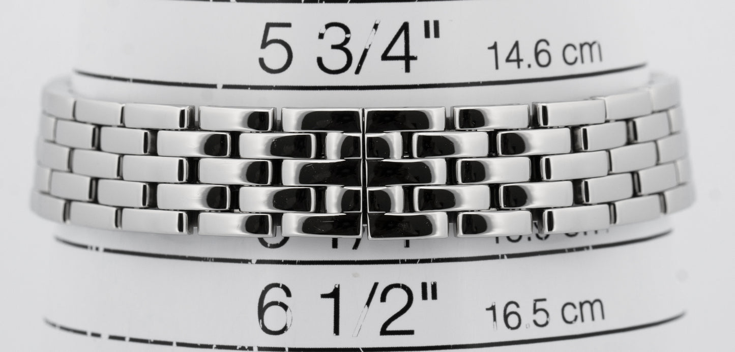 Cartier Panthere Small Stainless White Roman 23mm Quartz Watch 4022 WSPN0006