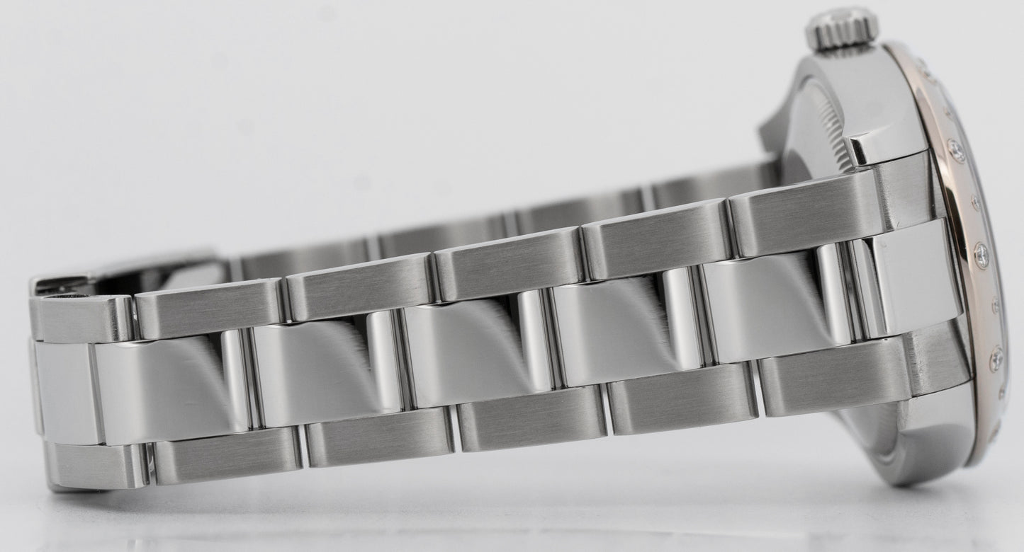 PAPERS Rolex DateJust 31mm Silver DIAMOND Stainless Steel Oyster 178344 BOX