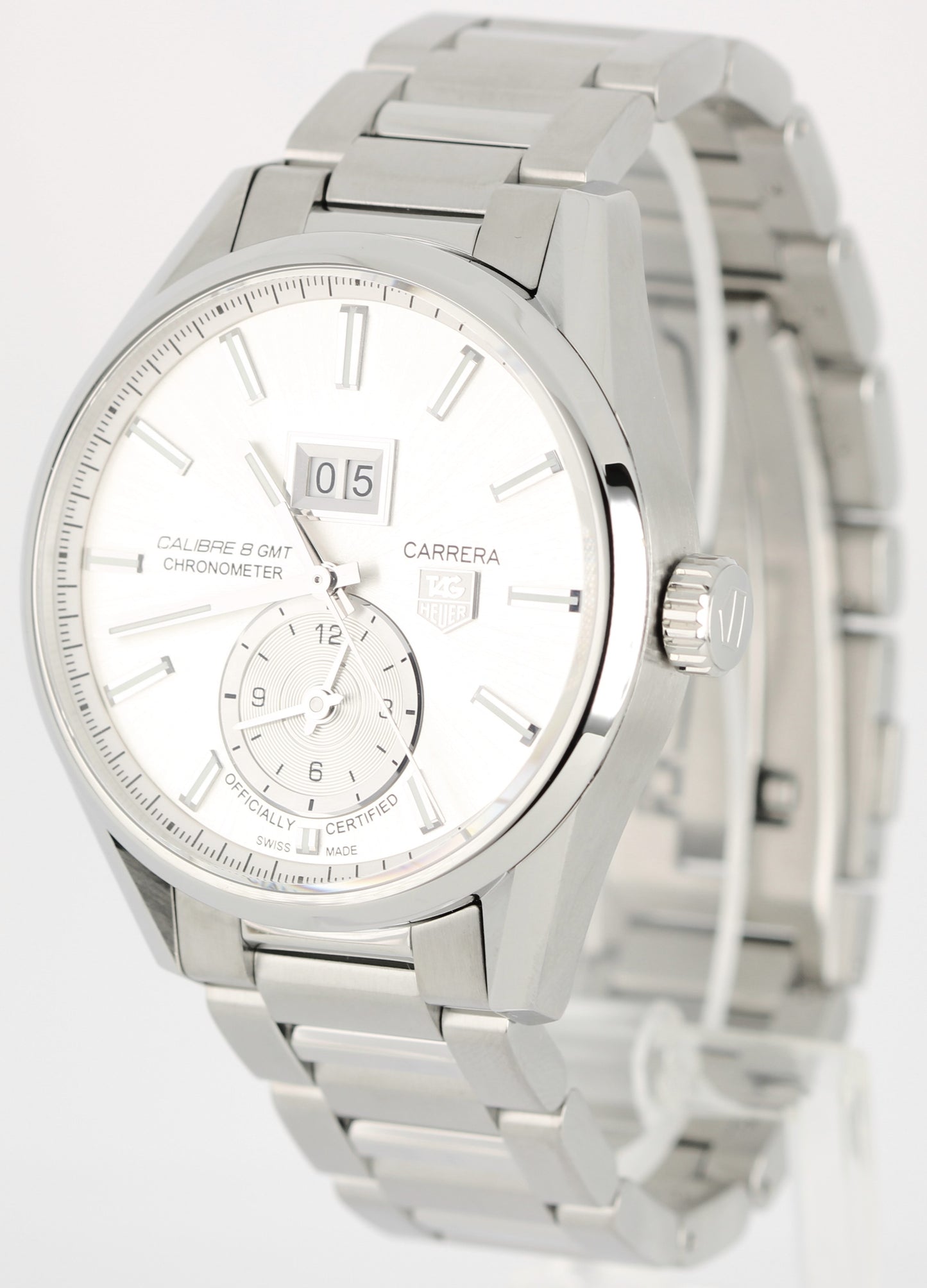 2014 PAPERS Tag Heuer Carrera Steel Silver 41mm WAR5011.BA0723 Watch BOX