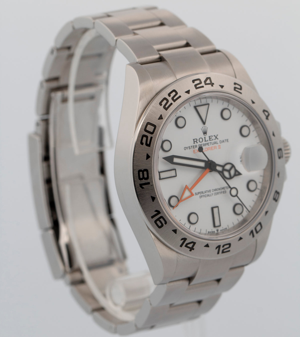 2022 Rolex Explorer II 226570 White Stainless Steel 42mm Watch Box Papers