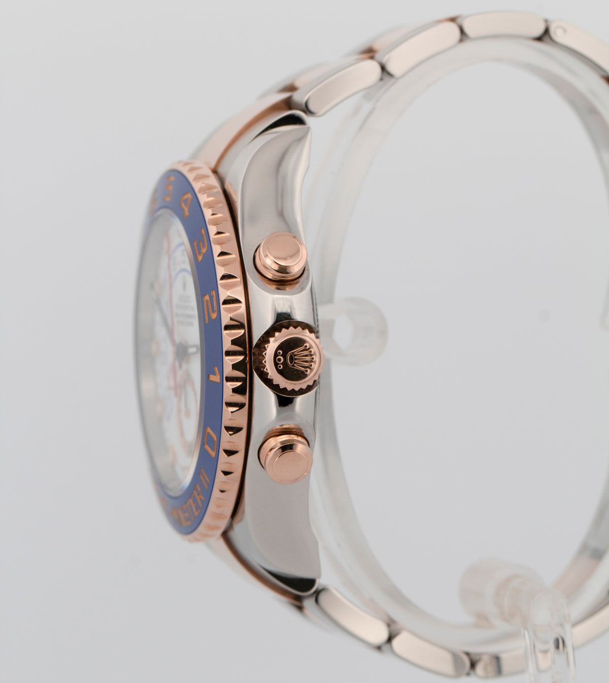 2025 CPO Rolex Yacht-Master II 116681 White Two-Tone Rose Gold 44mm Watch Box
