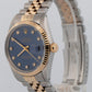 Rolex DateJust BLUE DIAMOND Two-Tone Yellow Gold Steel Jubilee 36mm 16013 Watch
