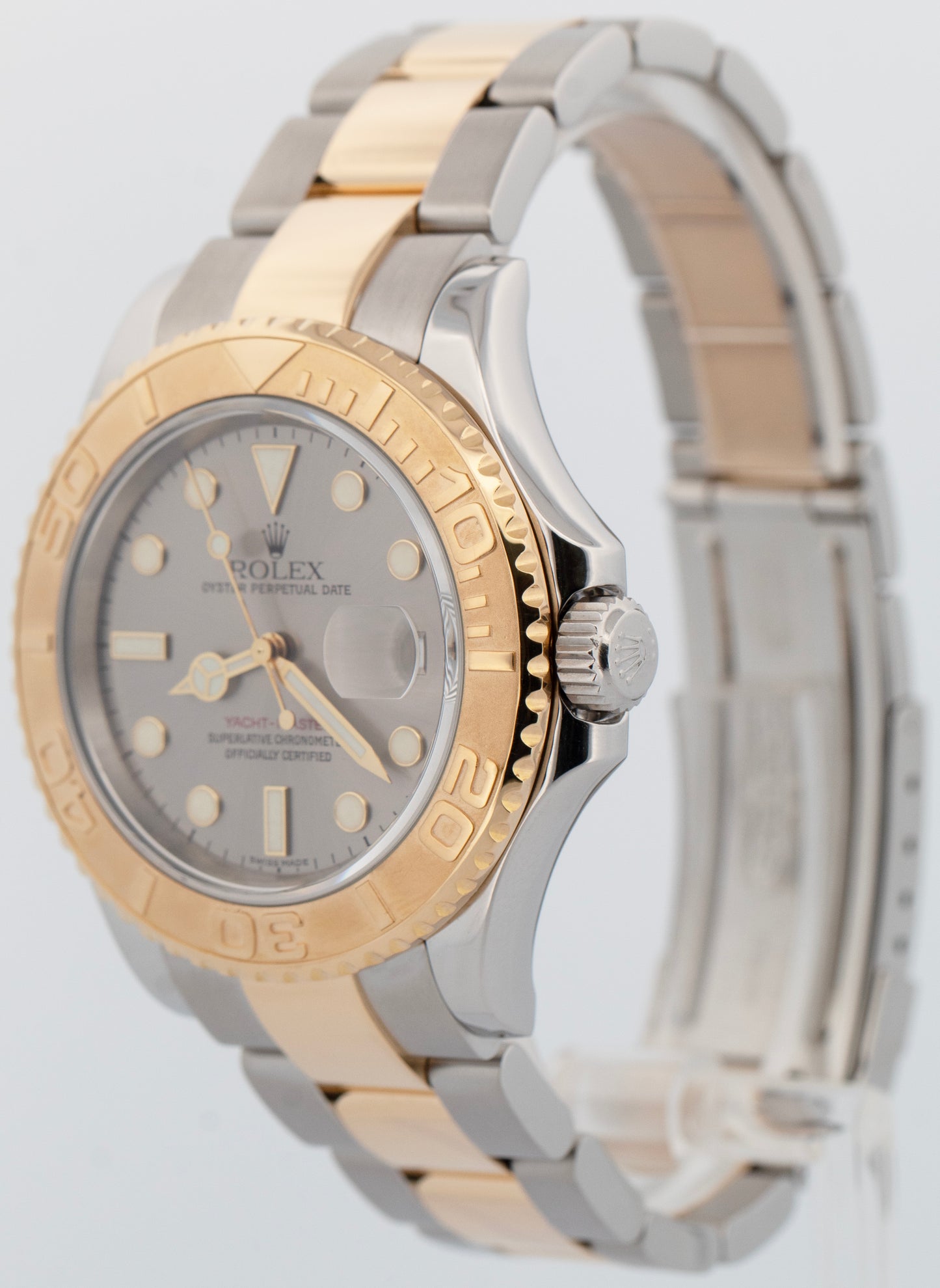Rolex Yacht-Master 40mm SLATE Gray 18K Yellow Gold Two-Tone Steel 16623 Watch