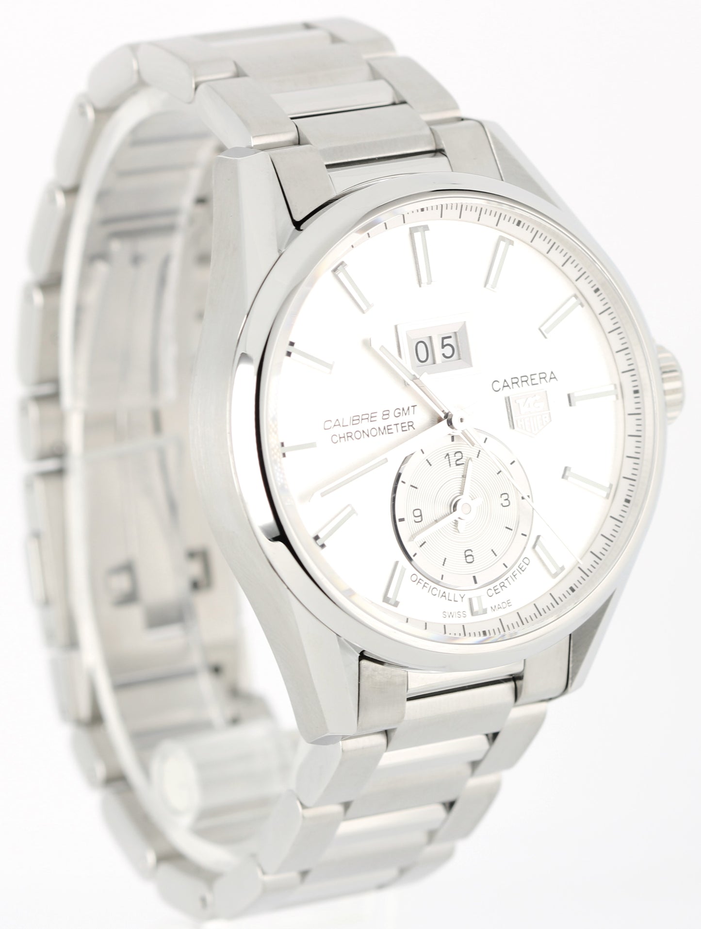 2014 PAPERS Tag Heuer Carrera Steel Silver 41mm WAR5011.BA0723 Watch BOX