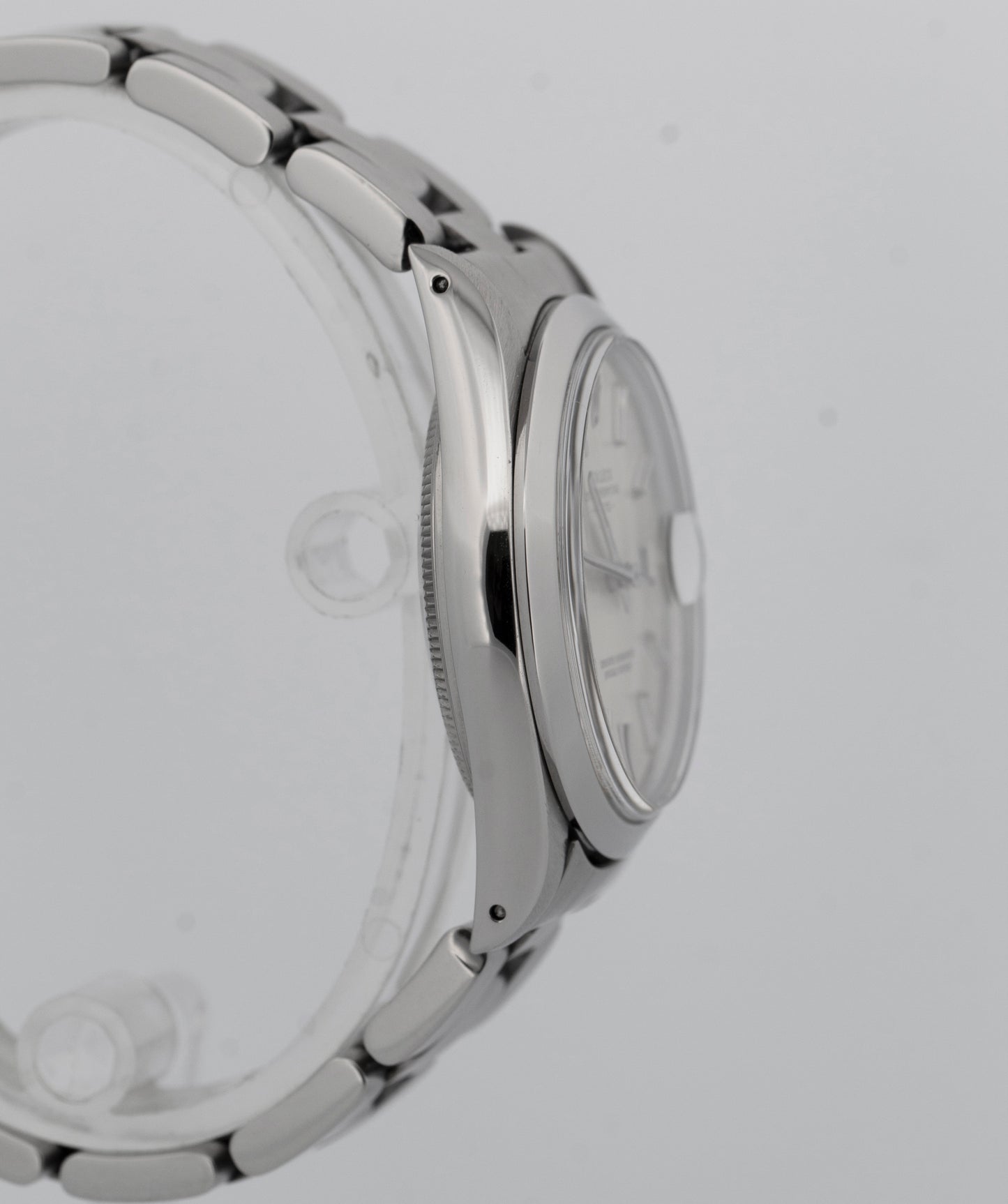 1982 Rolex Oyster Perpetual Date Silver 34mm Steel Oyster Watch 15000 Box Papers