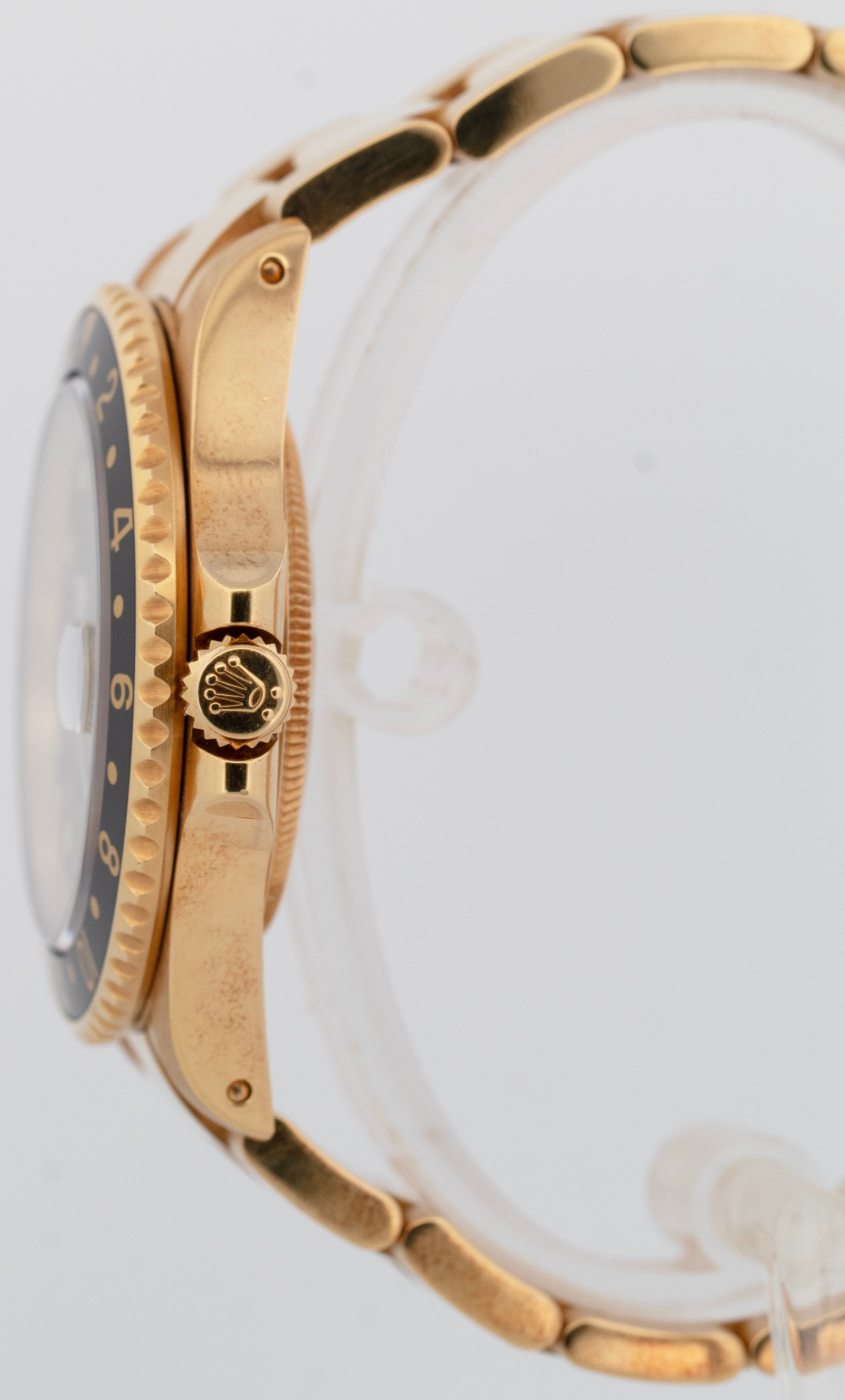 PAPERS Rolex GMT-Master II Black 40mm 18K Yellow Gold Oyster Watch